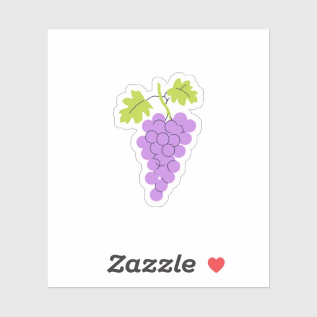 Sticker Raisins Violets Fruit (Feuille)