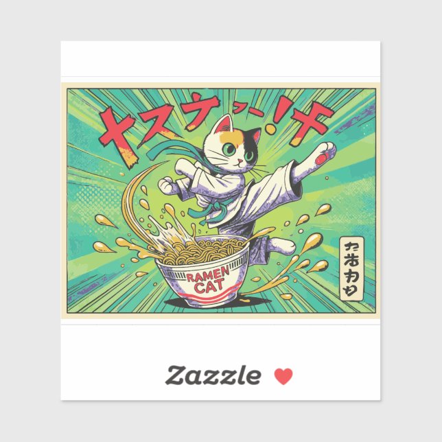 Sticker Ramen Cat (Feuille)