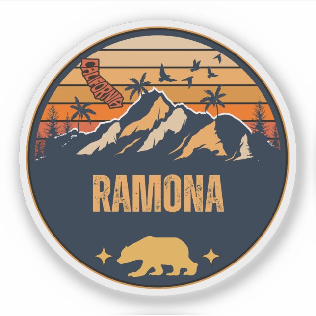 Sticker Ramona, Californie (Devant)