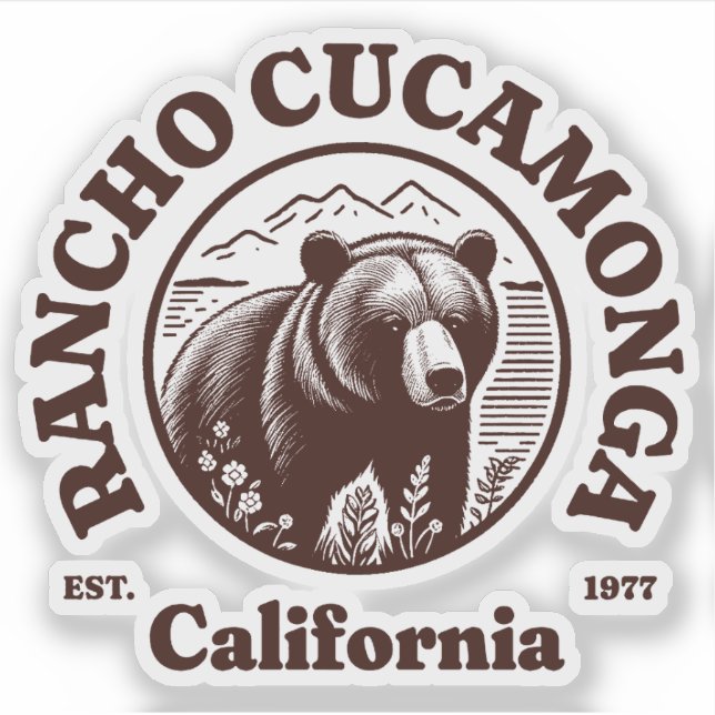 Sticker Rancho Cucamonga Californie (Devant)