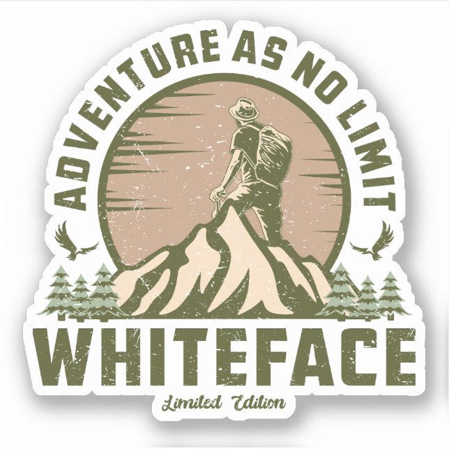 Sticker Randonnée pédestre du Mont-Whiteface (Devant)