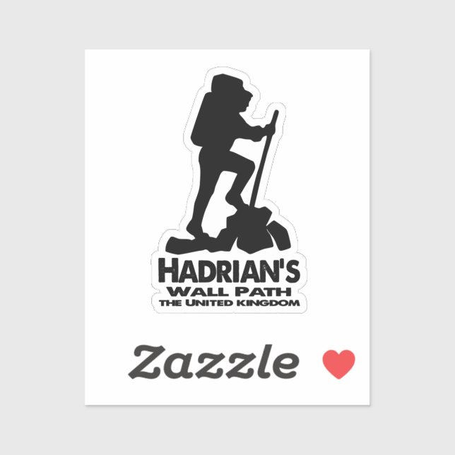 Sticker Randonnée pédestre sur le chemin du mur d'Hadrien  (Feuille)