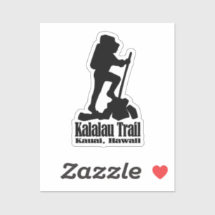 Sticker Randonnée - Sentier Kalalau - Kauai, Hawaii - Stic