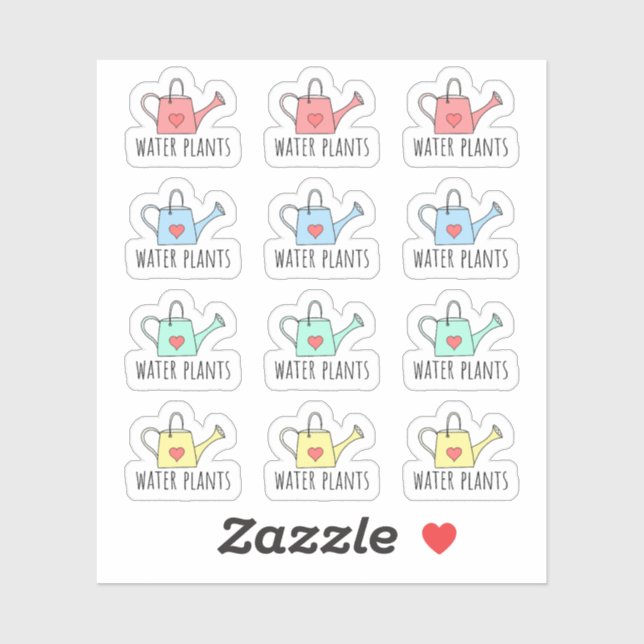 Sticker Rappel d'arrosage des plantes Planificateur d'arro (Feuille)