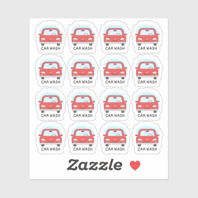 Sticker Rappel de maintenance de lavage de voiture Bujo Pl (Feuille)