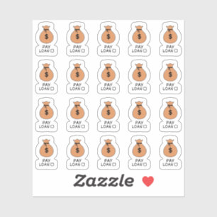 Sticker Rappel de prêt de paiement Planificateur de suivi 