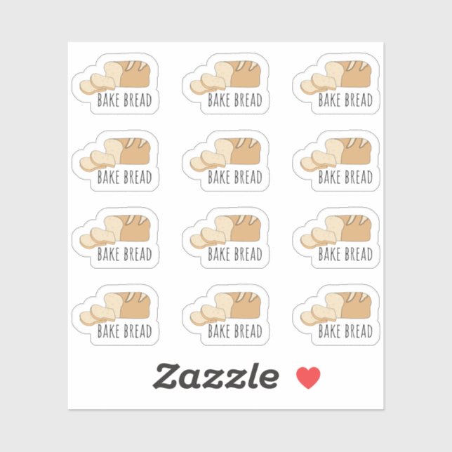 Sticker Rappel du pain Cuisine de repas Bujo Planner (Feuille)