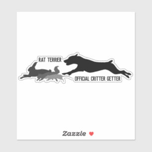 Sticker Rat terrier officiel de la critique getter autocol