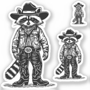 Sticker raton cow-boy