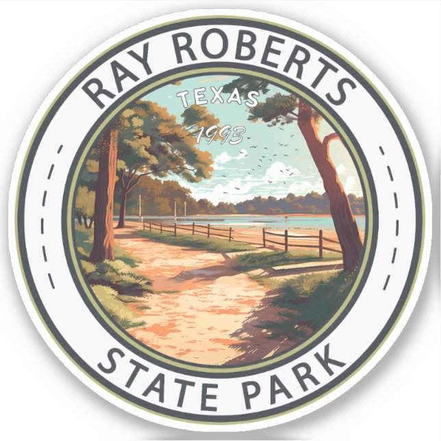 Sticker Ray Roberts State Park Badge du Texas (Devant)