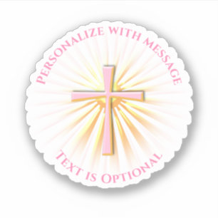 Sticker Rayons de lumière de la Croix religieuse