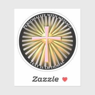 Sticker Rayons de lumière de la Croix religieuse