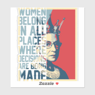Sticker RBG Femmes appartenant à tous les endroits Les déc