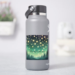 Sticker Reach for the Stars - Tons verts Starry Night