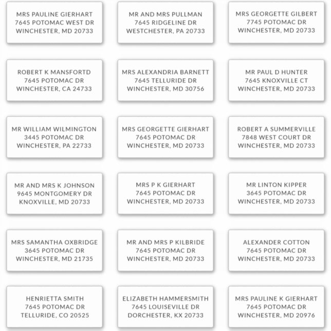 Sticker Recipient Name 18 Shipping Large Address Labels (Devant)