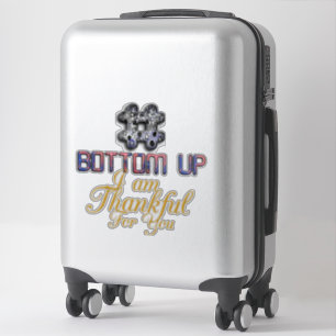 Sticker Reconnaissance de gratitude Prend forme 3D de bas