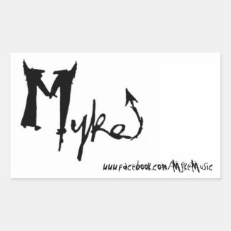 Sticker Rectangle de nom de myke