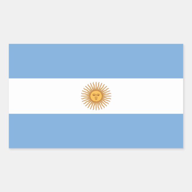 Sticker Rectangle du drapeau de l'Argentine (Devant)