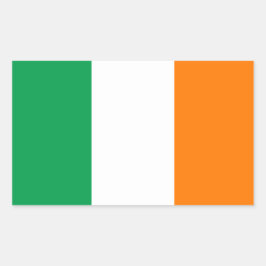 Sticker rectangle du drapeau de l'Irlande