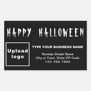 Sticker Rectangle noir Halloween d'affaires