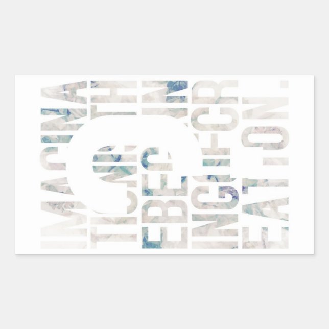 Sticker Rectangulaire メッセージ性／アート性を重視される方に seal gete (Devant)