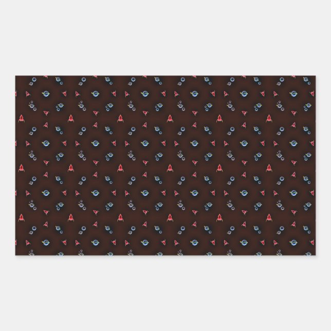 Sticker Rectangulaire 006 espace (Devant)