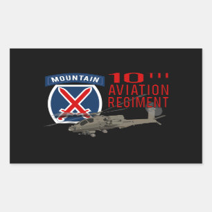 Sticker Rectangulaire 10ème Régiment d'aviation - Apache