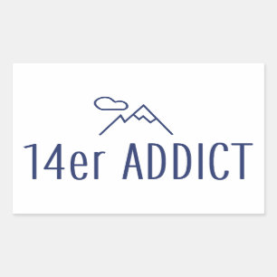 Sticker Rectangulaire 14er Addict
