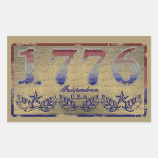 Sticker Rectangulaire 1776 Indépendance