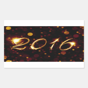 Sticker Rectangulaire 2016 (feux de bokeh)