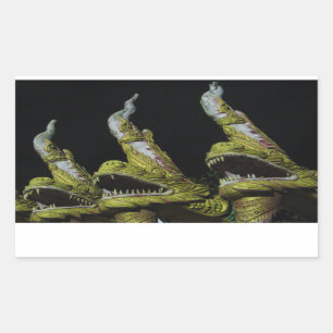 Sticker Rectangulaire 3 Nagas la nuit