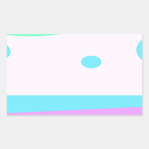Sticker Rectangulaire 3 points bleus ou 3 lunes bleues ?