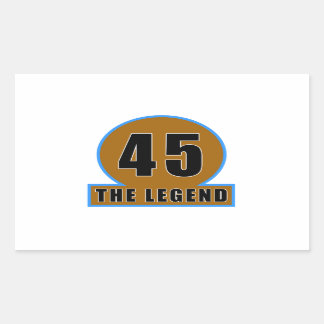 Sticker Rectangulaire 45 La légende Conception d'anniversaire