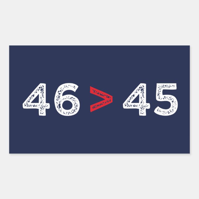 Sticker Rectangulaire 46 > 45 - Trump Lost Biden Won I (Devant)