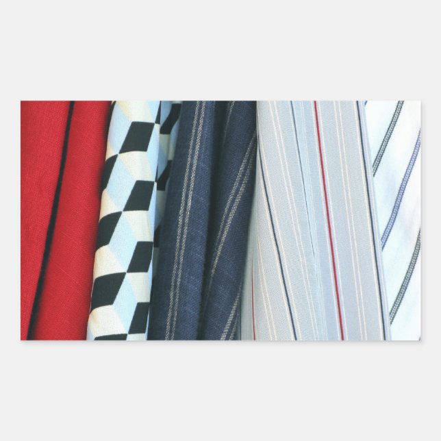 Sticker Rectangulaire 5 Tissus Avec Motifs géométriques (Devant)