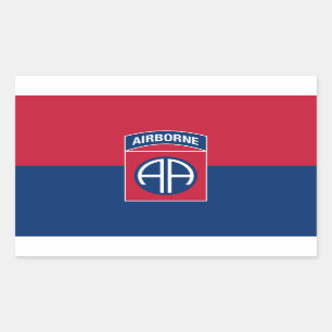 Sticker Rectangulaire 82e division aérienne Flag Military Vétéran