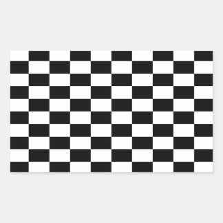 Sticker Rectangulaire à damiers Drapeau Conception Conception Chess Chec