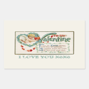 Sticker Rectangulaire À ma Saint Valentin