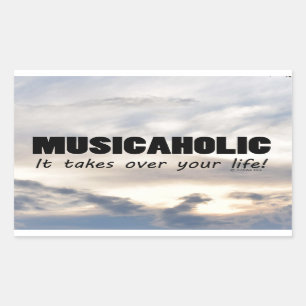 Sticker rectangulaire à vie musicale