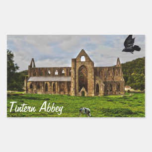 Sticker Rectangulaire Abbaye de Tintern, Monastère cistercien, Pays de G
