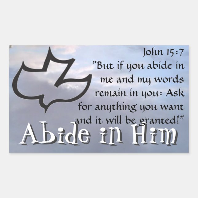 Sticker Rectangulaire Abide en Lui (Devant)