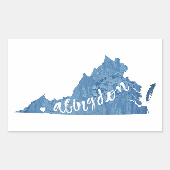 Sticker Rectangulaire Abingdon Virginie (Devant)