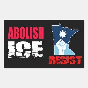 Sticker Rectangulaire Abolir l'ICE