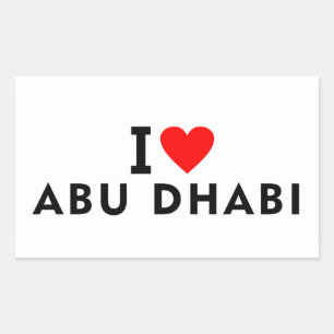 Sticker Rectangulaire Abou Dabi Émirats arabes unis ville amour cœur