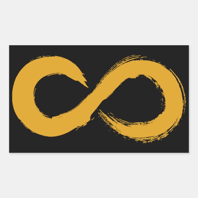 Sticker Rectangulaire Acceptation de l'autisme Infinité (Devant)