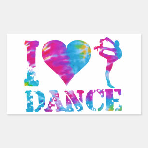 Sticker Rectangulaire Acclamation de gymnastique de danse d'amour de
