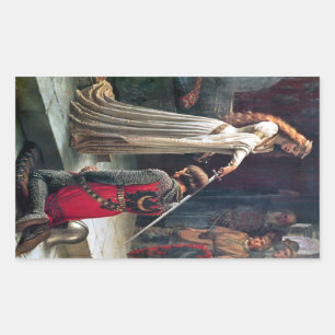 Sticker Rectangulaire Accolade par Edmund Blair Leighton