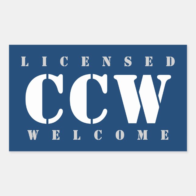 Sticker Rectangulaire Accueil CCW sous licence (Devant)