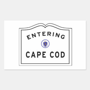 Sticker Rectangulaire Accueil entrant de signe de Cape Cod le