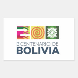 Sticker Rectangulaire Adesivo bicentenario de la Bolivie